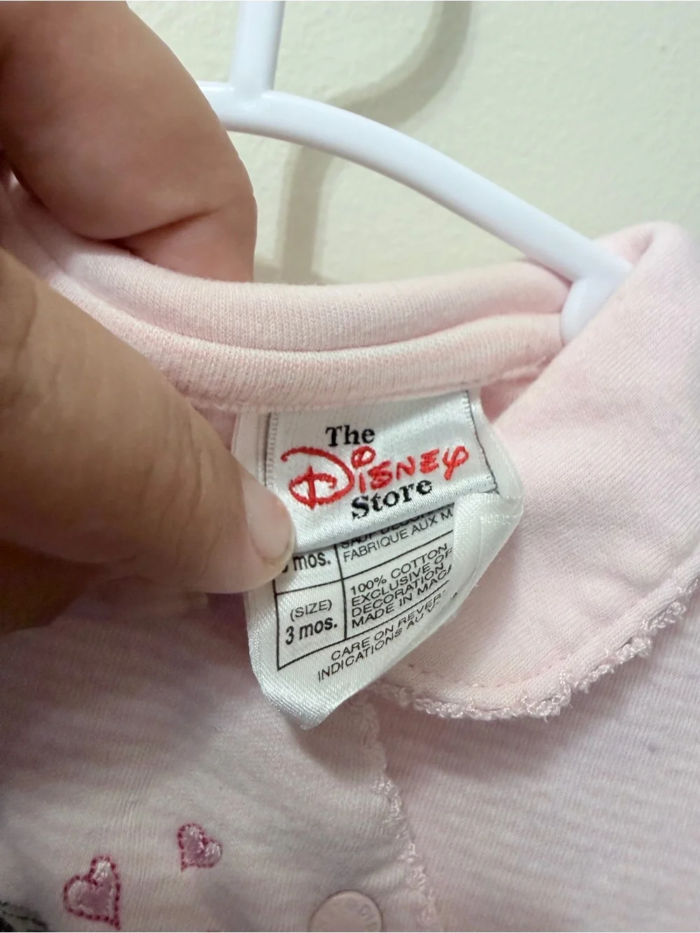 Vintage Y2K Disney Store Minnie Mouse Romper Outfit Embroidered 3 months